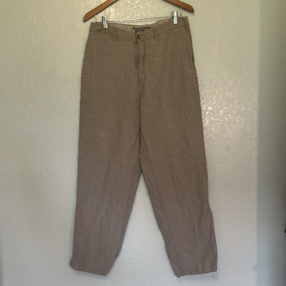 Banana Republic Irish Linen Relaxed Resort Pants 32 R